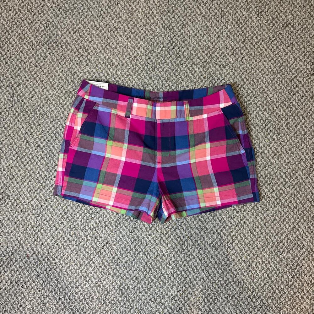 Y2K vintage plaid pink & blue mini micro shorts NWT